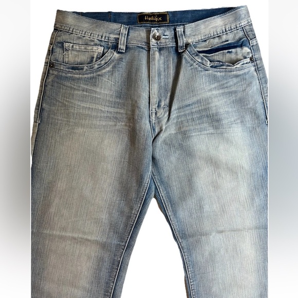 Halifax Jeans Mens 36x32 Blue Relaxed Flap Pocket Vintage Y2K Streetwear Denim - Picture 4 of 8